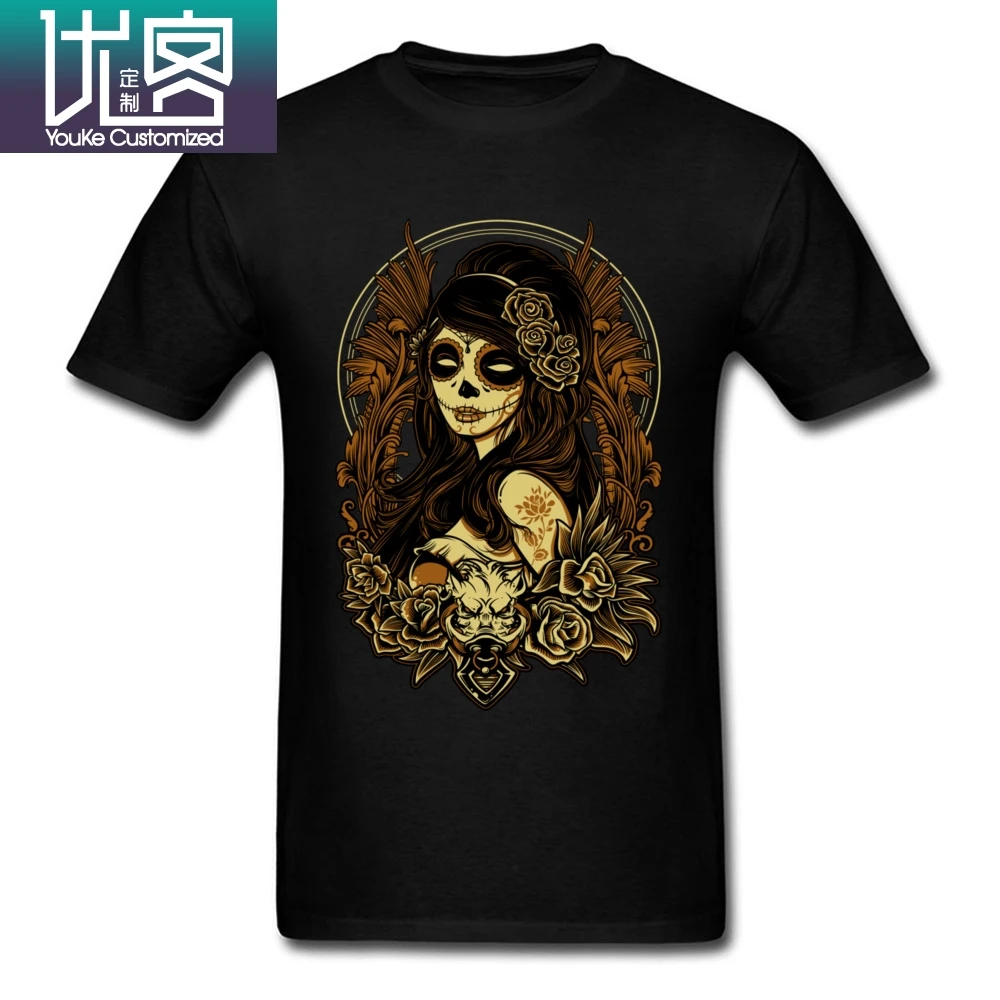 Ночная маска кицунэ Футболка мужская футболка мексиканский череп мертвеца ужас