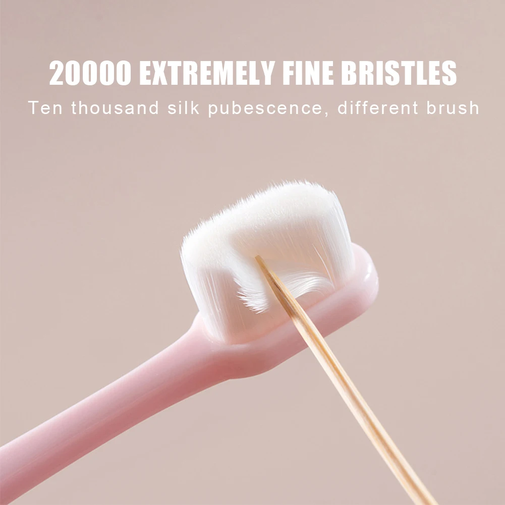 

Oral Care Adult Hygiene Bathroom Cleaning Month Toothbrush Travel Pregnant Soft Micro PBT Long Handle Small Head Household
