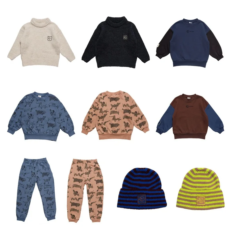 

Children's Sweater 2021 Fall And Winter New Boys Sweater Boys Clothing Boys Sweatshirt Sweatpants Baby Cap Children's Clothing