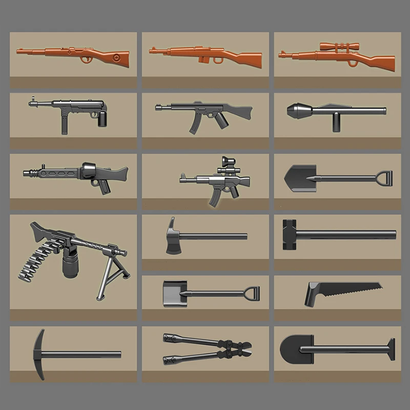 Военный танк WW2 строительные блоки 718 шт. городской полицейский солдат средний