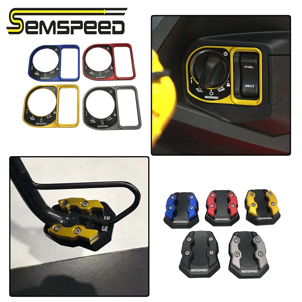 

Motorcycle CNC ADV150 Kickstand Side Stand Pads Switch Electric Door Lock Cover Protector Kit For Honda adv 150 2019 2020 2021