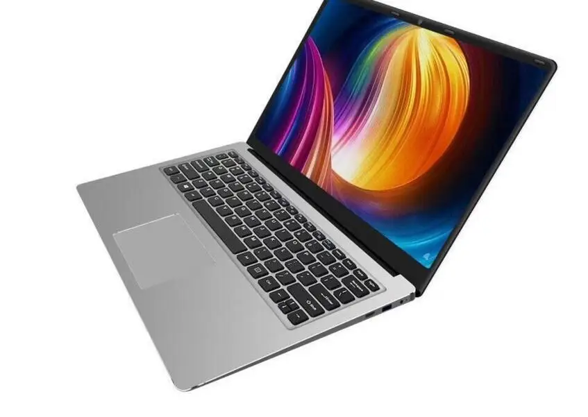 Portable laptop 15.6 Inch 4GB+64GB Laptop Activated Camera WIFI  Notebook 6000mah Battery Durable  EU Plug silver