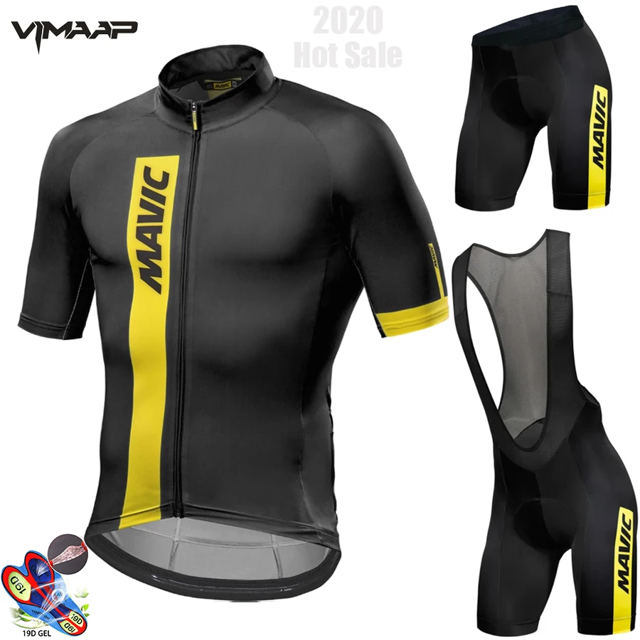 

2021 Cycling Jersey Pro Team Mavic Ropa Ciclismo Hombre Summer Short Sleeve Jerseys Cycling Clothing Triathlon Bib Shorts Suit