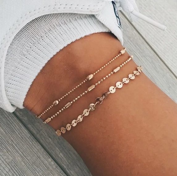 3 шт./компл. многослойные в стиле бохо с блестками браслеты цвета: золотистый