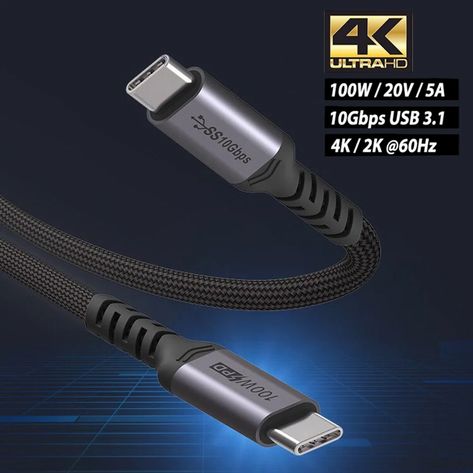 USB-кабель URVNS с портом Type-C на USB C 10 Гбит/с 4K 60 Гц | Электроника