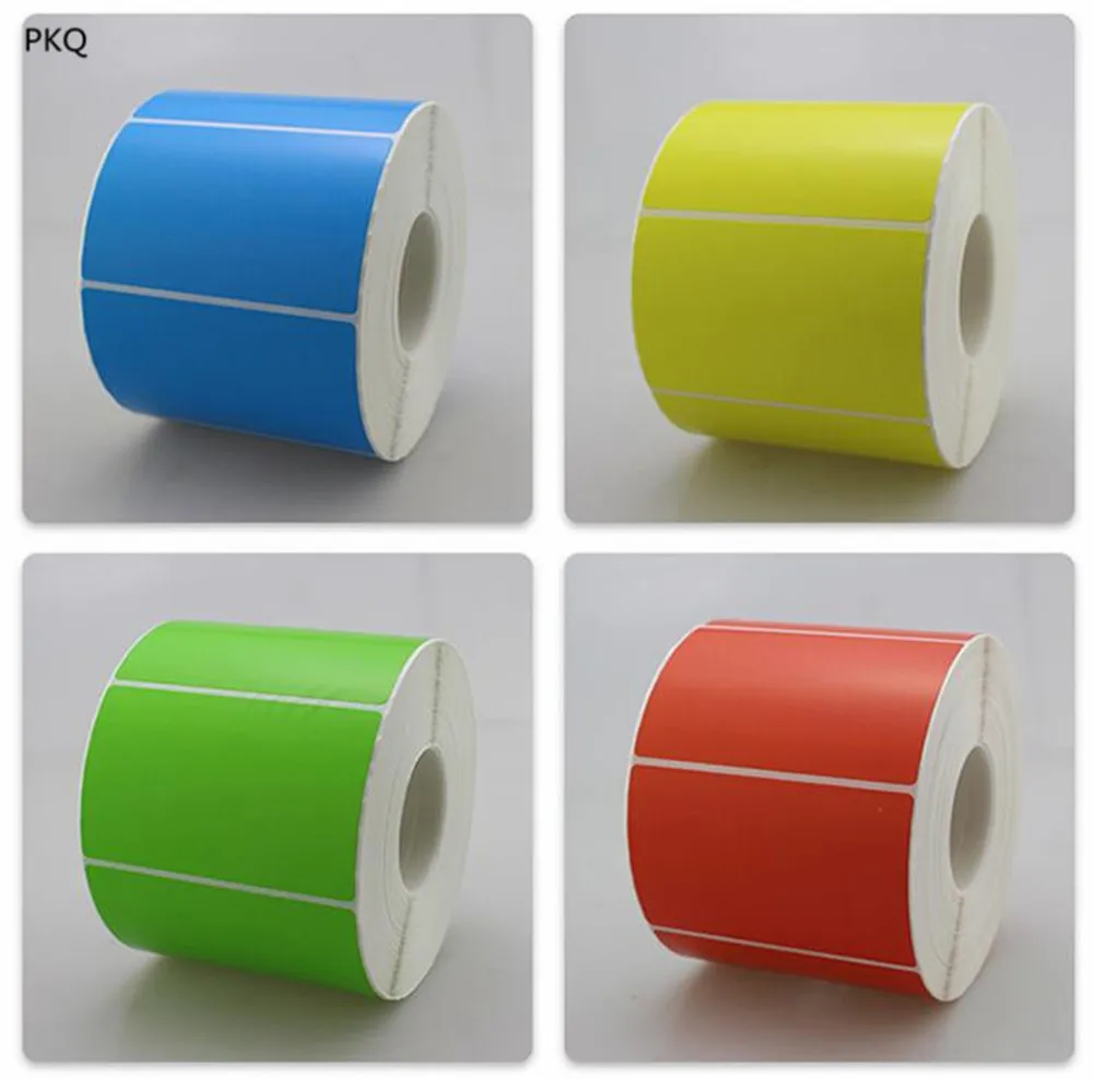 red blue yellow green Thermal Label Thermal Barcode Sticker Colorful Thermal Paper Adhesive Stickers Thermal Stickers