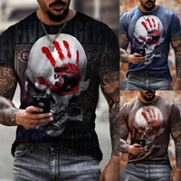 street new mens t shirt 2021 all match print pattern round neck breathable tee shirt fashionable european and american style