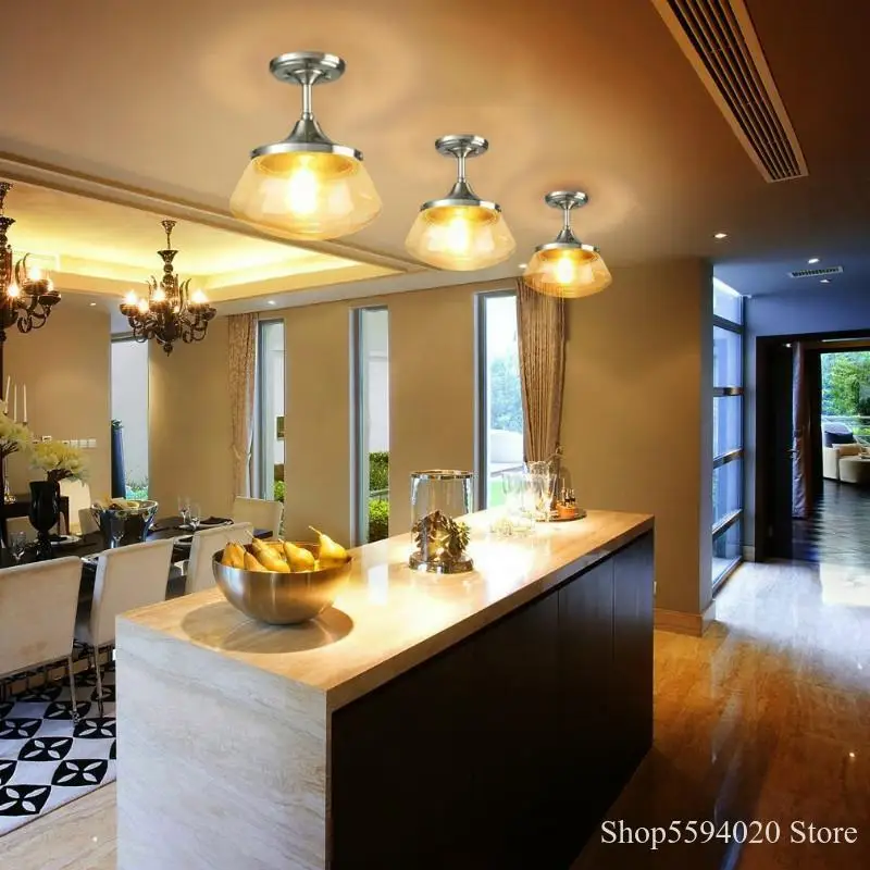 Ретро-Люстра В индустриальном стиле хрустальная лампа прозрачный стеклянный