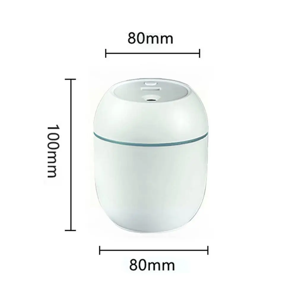 

Mini Air Humidifier 250ml Aromatherapy Essential Oil Light Atomizer LED Night Desktop Humidifier Diffuser USB Mini Q9M4