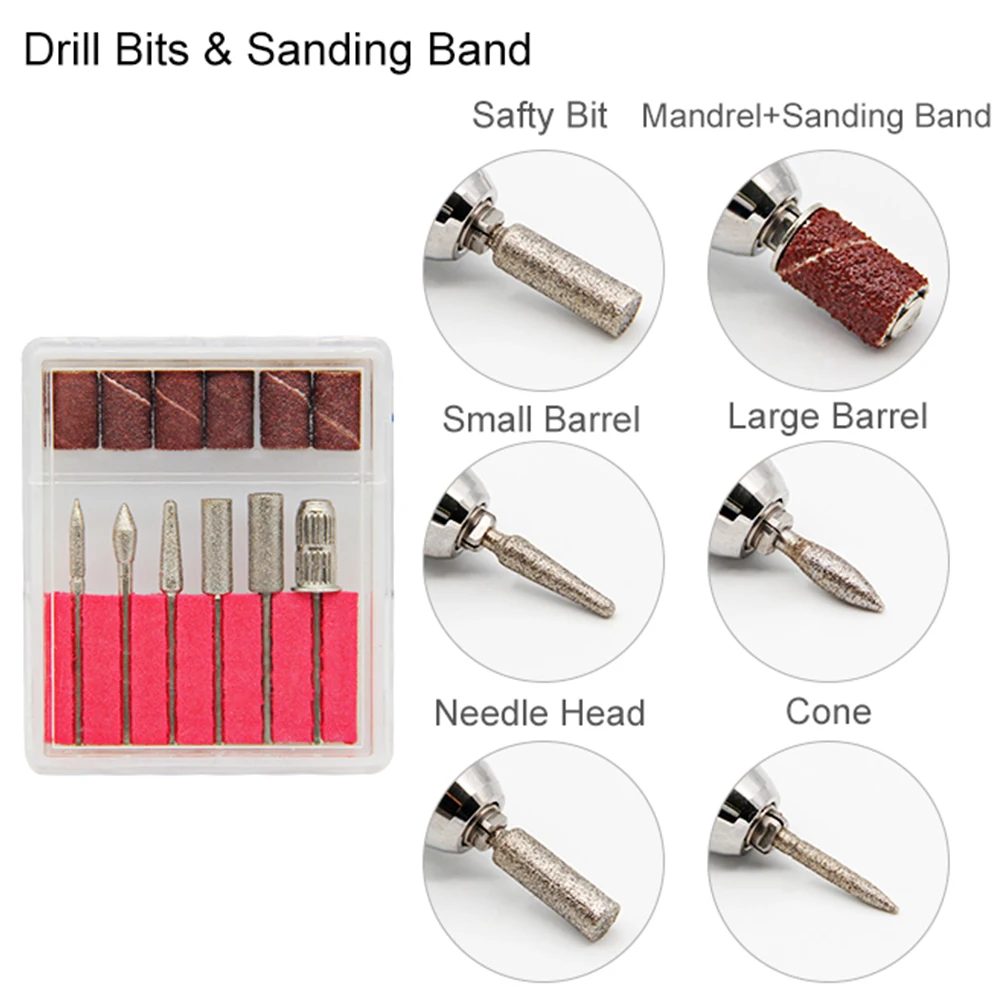 Strong SUN Electric Nail Drill 35000rpm Manicure Machine Pedicure Tools Accessoires Drill Bits File Nail Art Equipment With LCD
