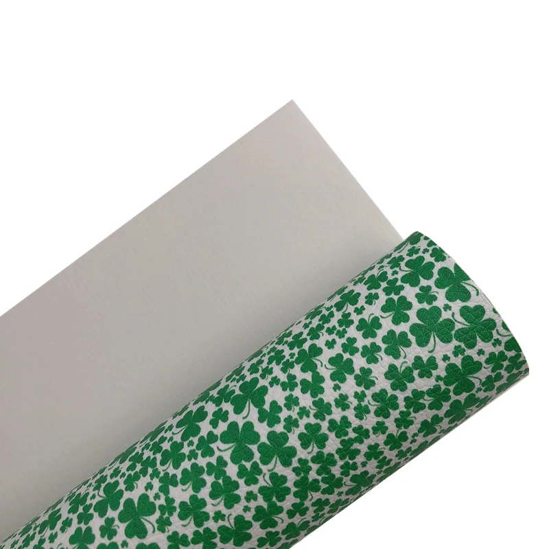 Новинка Радуга 30x2 2 см/A4 День Святого Патрика Клевер принт искусственная кожа для