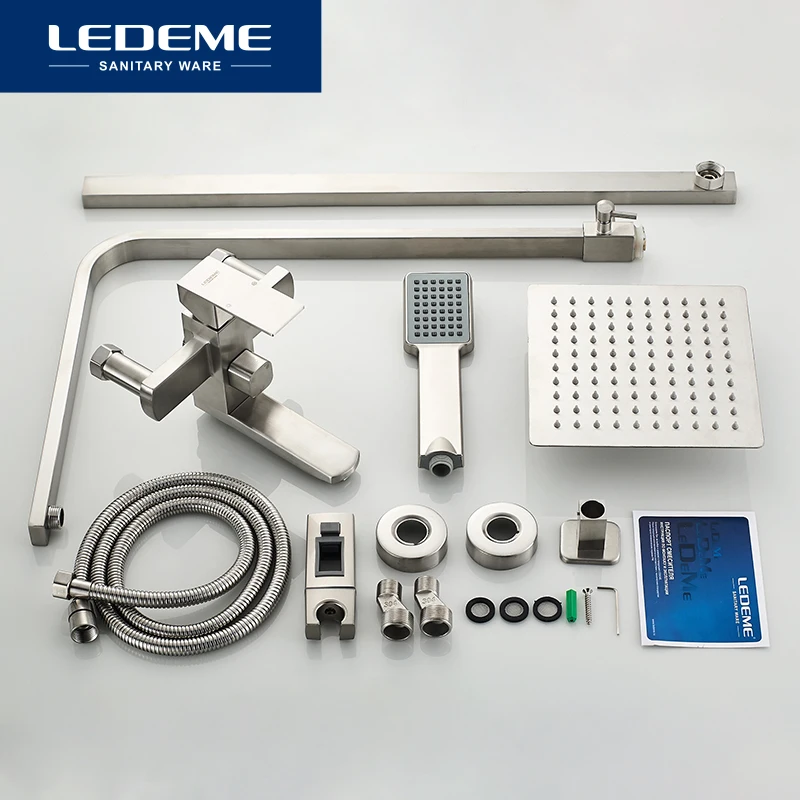 Смеситель для душа LEDEME L72433 поворотный излив Водопад кран ванны L72433|Смесители