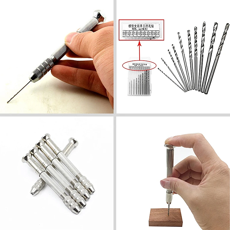 

Metal Hand Twist Drill Mini Repair Manual Tools DIY Candle Pottery Drilling Punch Expander Hole Punching Drill XJ25