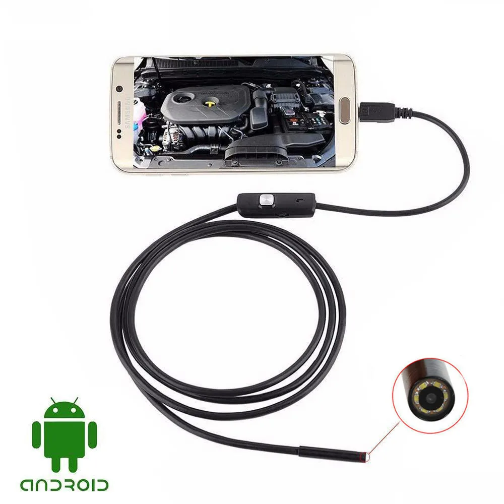 Высокое качество 7 мм Полужесткий USB эндоскоп IP67 водонепроницаемая змеевидная