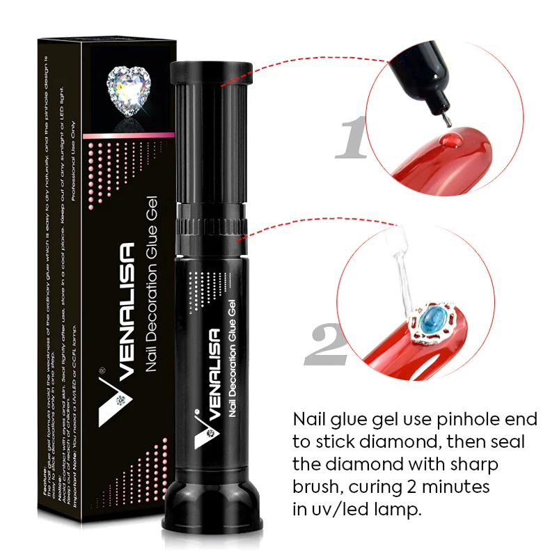 VENALISA 10 мл Алмазная липкая гелевая ручка Tranparent Clear Builder Gel Decoration WH998|Клей для ногтей|