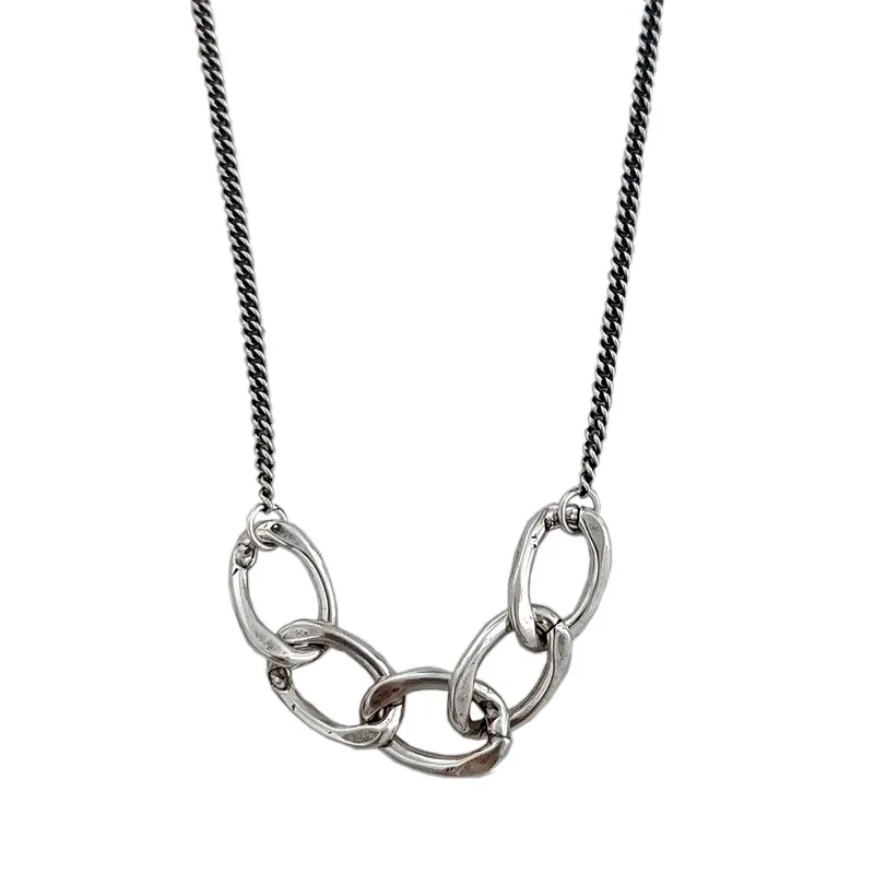 

Leouerry 925 Sterling Silver Minimalist Short Chain Chokers Necklaces for Women Stylish Wild Clavicle Chain Necklaces 2020 New
