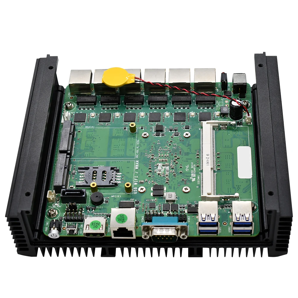 Topton промышленный Мини ПК Intel Core i5 8265U i3 6157U 6 Lan брандмауэр маршрутизатор Pfsense сервер
