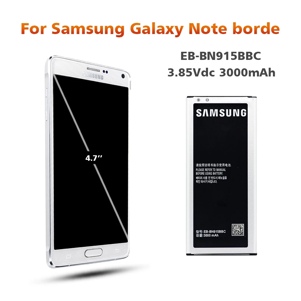 Original Battery For SAMSUNG N915 EB-BN915BBE 3000mAh For Samsung Galaxy Note4 Edge N915F N915G Replacement Phone Battery+ NFC