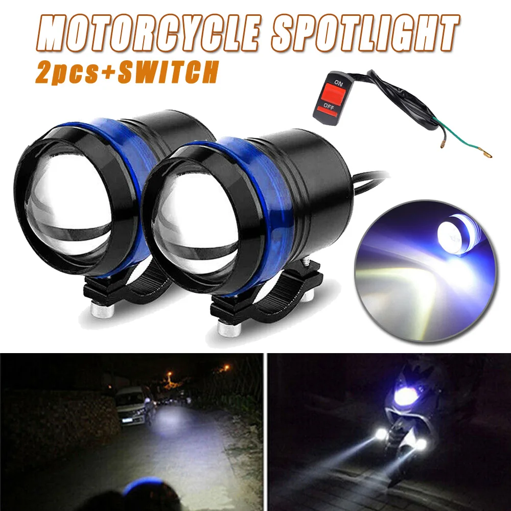 

Parts Angel Eye bulb 30W U3 Motorcycle Headlight Spot Lamp With Switch
