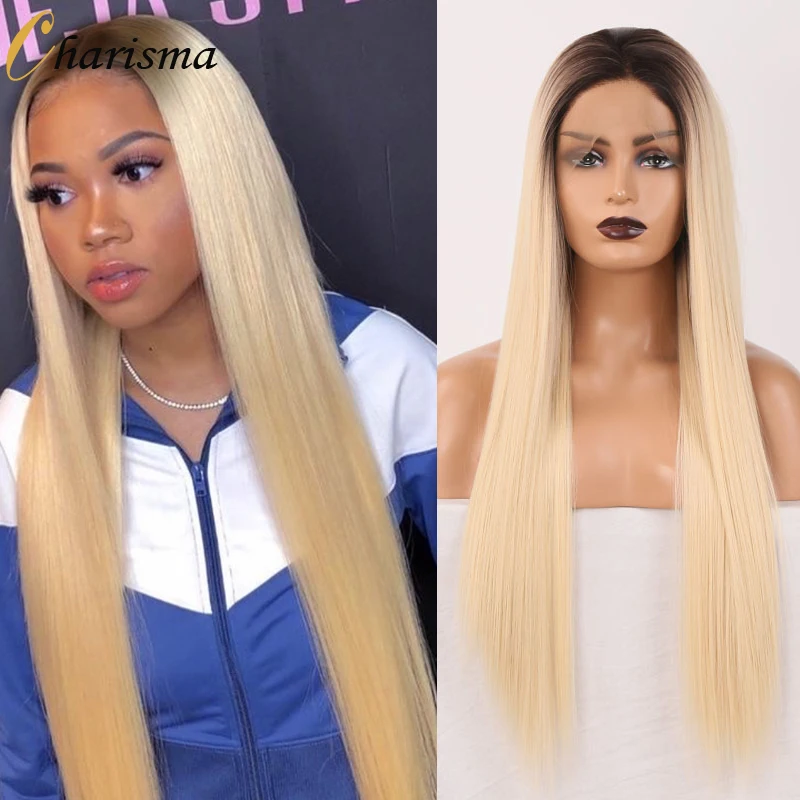 

Харизма длинные шелковистые прямые волосы синие парики средняя часть синтетический кружевной передний парик термостойкие парики для женщ...