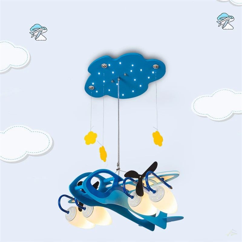 

Современные подвесные светильники, креативные Мультяшные самолеты, светодиодные подвесные светильники, декор для гостиной, детской спальн...