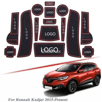 brand logo car styling for renault kadjar 2015 2020 gate slot pad interior door groove mat non slip dust mat auto accessories
