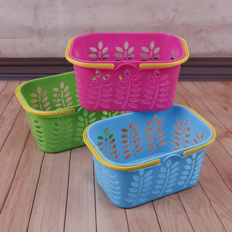 Пластиковая корзина портативная толстая квадратная для душа и ванной магазин 5