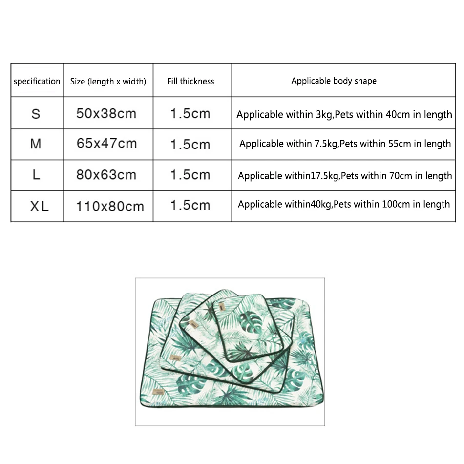 

Summer Pet Cooling Mat Ice Silk Dog Bed Washable Dog Cat Cushion Indoor Sofa Cold Mat For Small Medium Large Dogs Pet Supplies