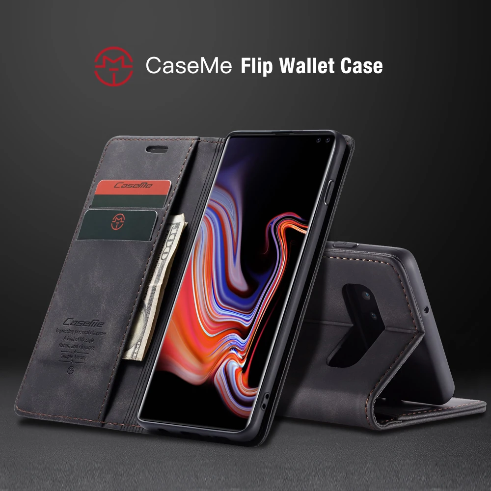 Подходит для samsung Galaxy Note10 S10 S9 S8 A70 A30 A50 A80 чехол, деловой стиль ретро матовый мягкий PU мобильный чехол для телефона
