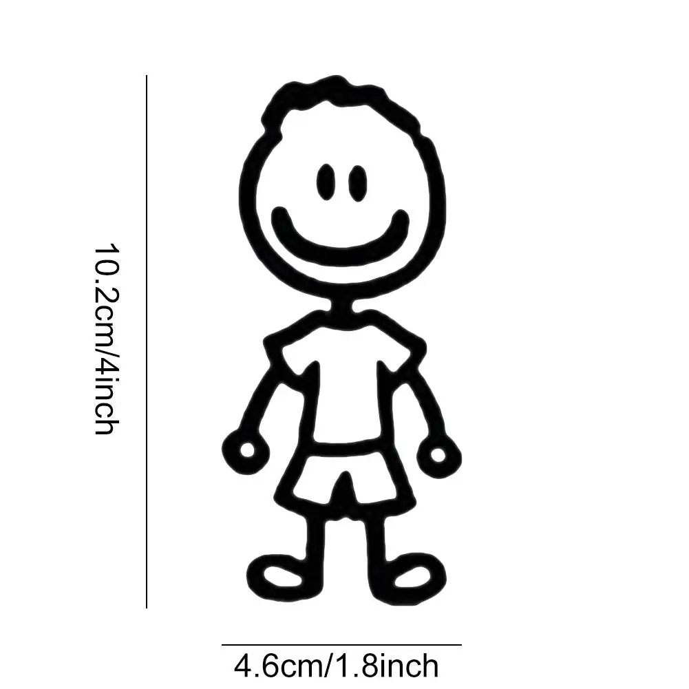 Забавная фигурка члена семьи собака кошка автомобильный декор наклейка для окна