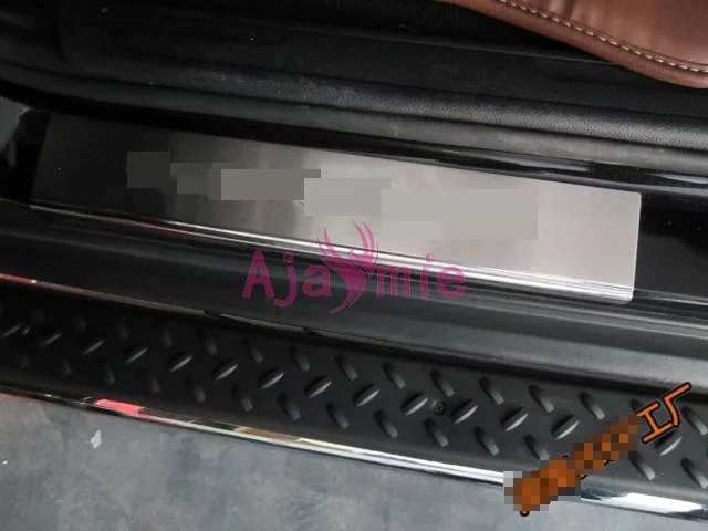 Для Jeep Grand Cherokee 2011- Внешний протектор порога двери Добро пожаловать педали Накладка защита Чехлы для автомобиля аксессуары для укладки