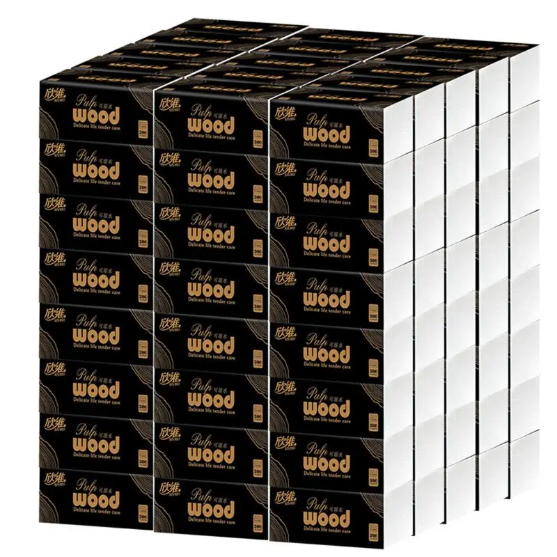 6 пакетов деревянная туалетная бумага 4Ply без химических полотенец для рук 70