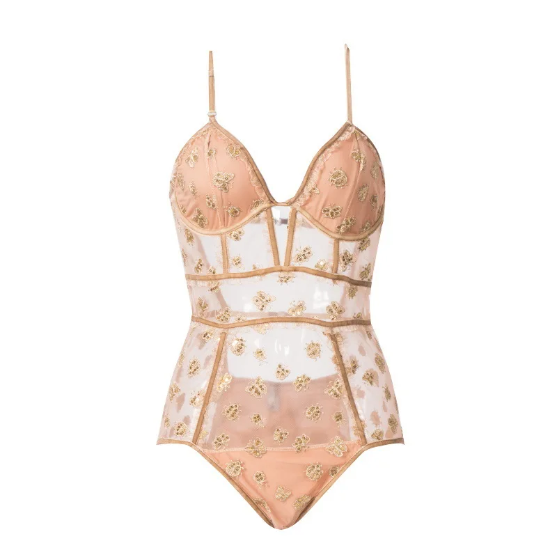 

Swimwear With Push Up Woman Swimsuit Top Women's One Piece Swimsuits For Full Sexy Hollow Underwire Female Polyester Striped