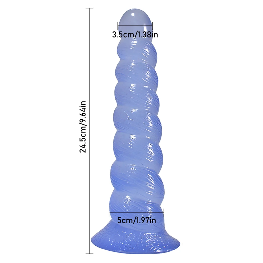 Огромная резьбовая анальная пробка фаллоимитатор стимулирует влагалище и анус