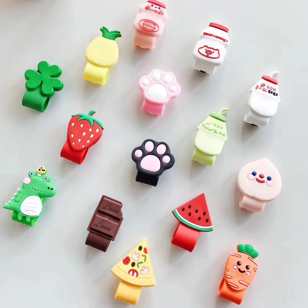 3D fashion cartoon fruit earphone cable storage tie for Apples millet Samsung Huawei various headset cables easy to carry |
