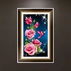 Новые Романтические розы и бабочки, наборы для алмазной живописи, искусство, вышивка крестиком, цветок, Бабочка, 5d Diy наборы для алмазной живописи наборы