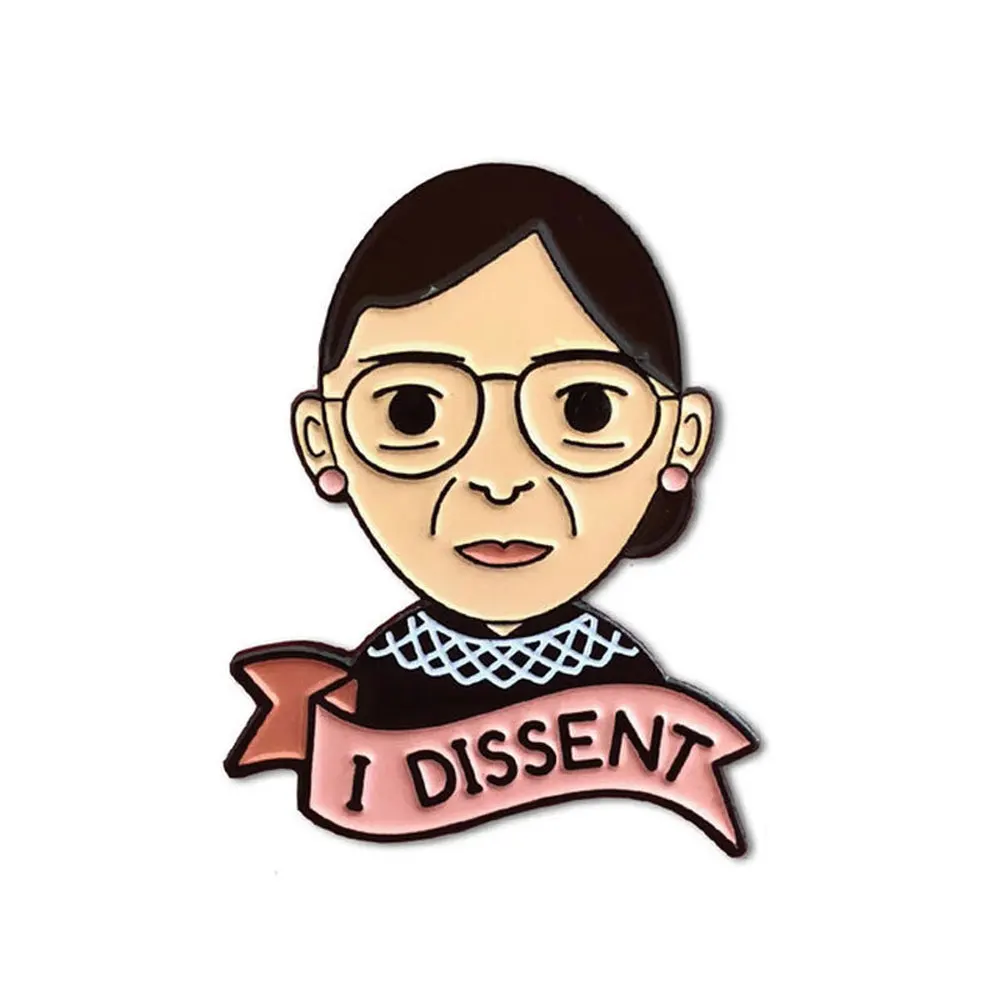 Милый Рут Бадер Гинзбург эмаль контактный разъем справедливости значок