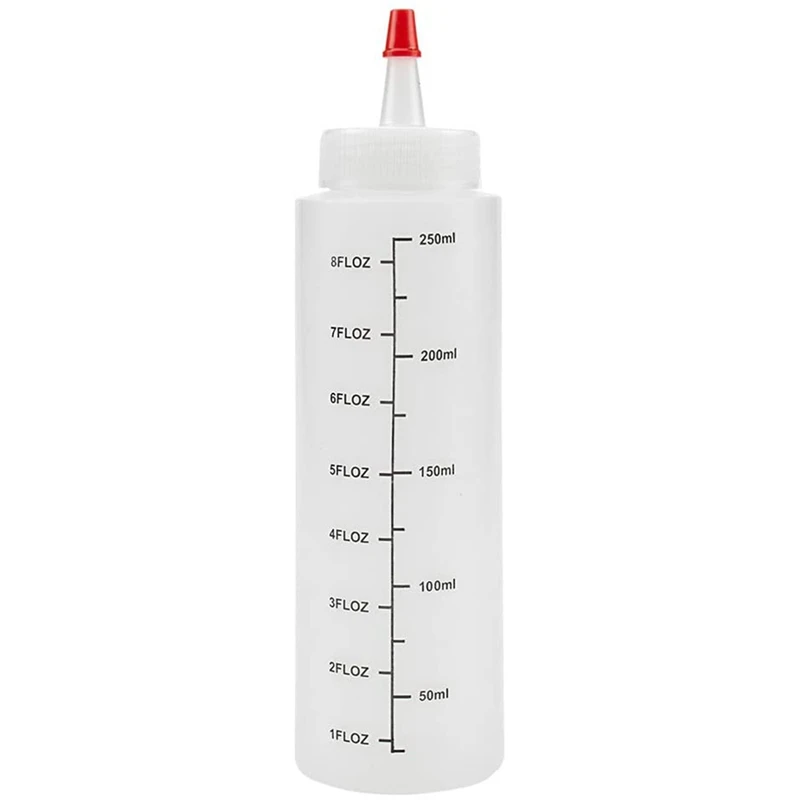 12 упаковка 8 унций выдавливаемые бутылки с красным наконечником прочная
