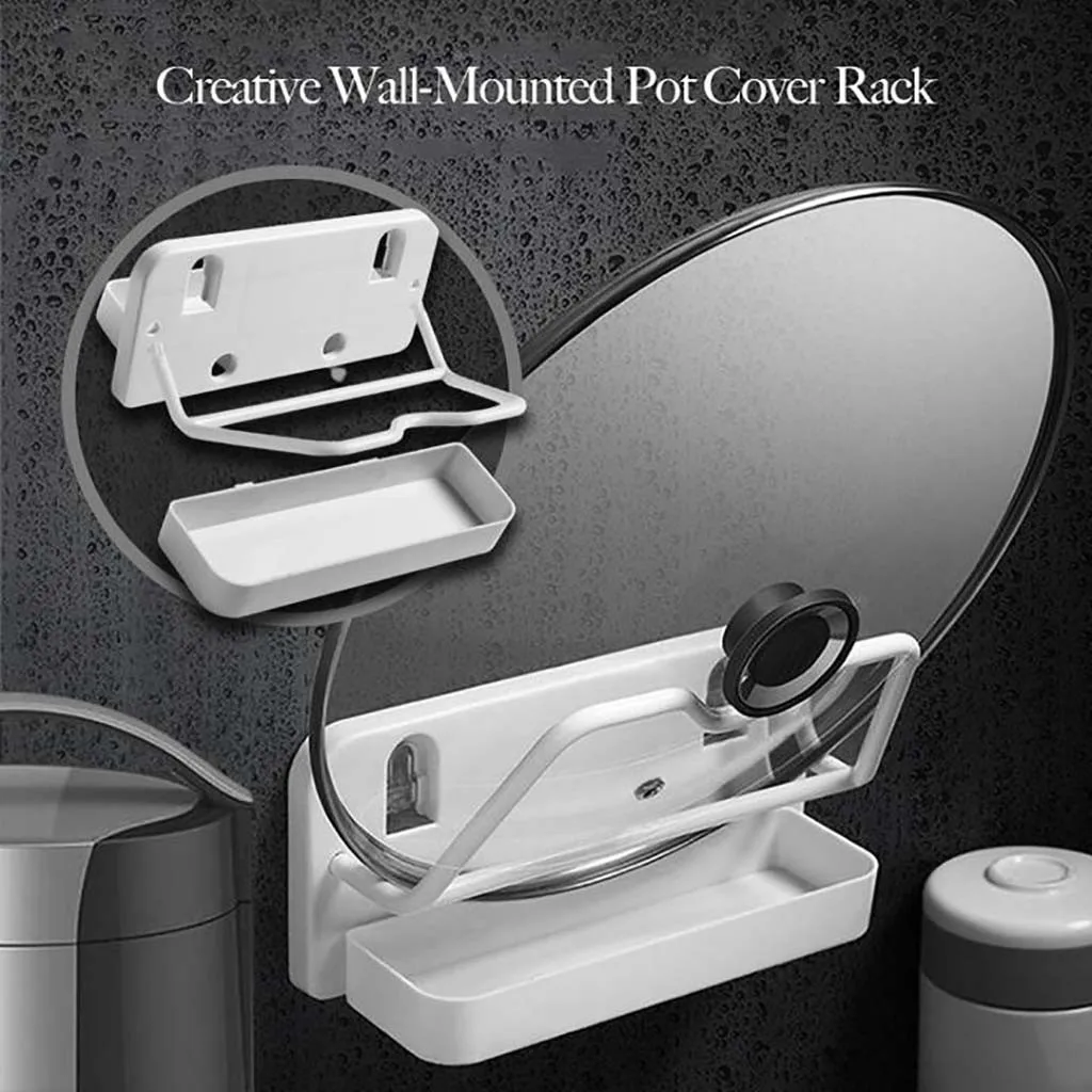Креативный настенный держатель для крышки кастрюли #45 кухонная разделочная