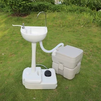 Portable Removable Hand Sink Toilet White for Outdoor Social Events Worksites Camping Boating Etc Easy Assemble Disassemble