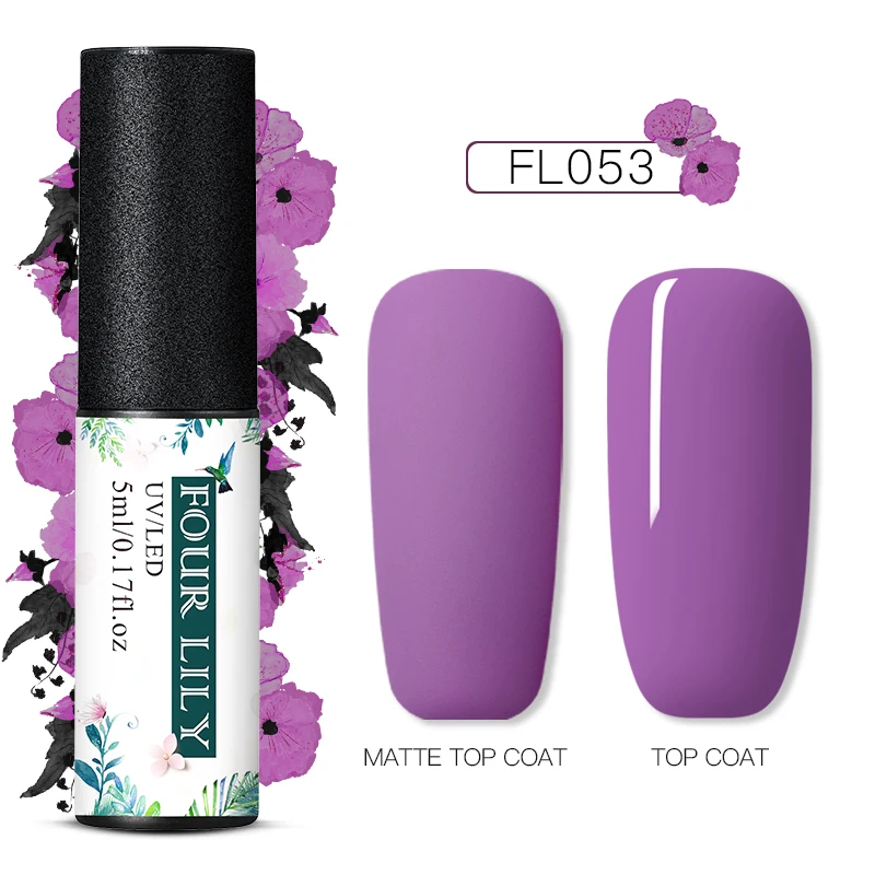 PS06824 Четыре Лили 60 Цвета Матовый УФ-гель для ногтей 5 мл Pure Nail Цвет матовый лаки для ногтей био-Гели Soak Off Гель лак для ногтей Лаки маникюрный лак - Цвет: PS06824