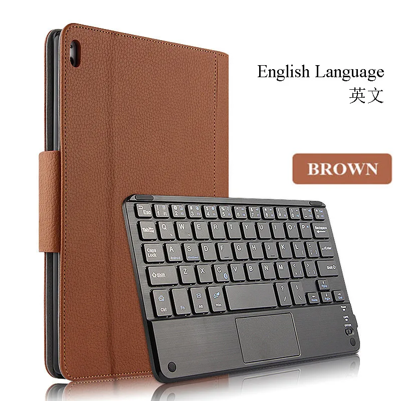 English Brown Для lenovo Tab 4 10 чехол TB-X304F X304N 10,1 дюймов Магнитная bluetooth-клавиатура для планшета чехол из искусственной кожи Многоязычный язык - Цвет: English Brown