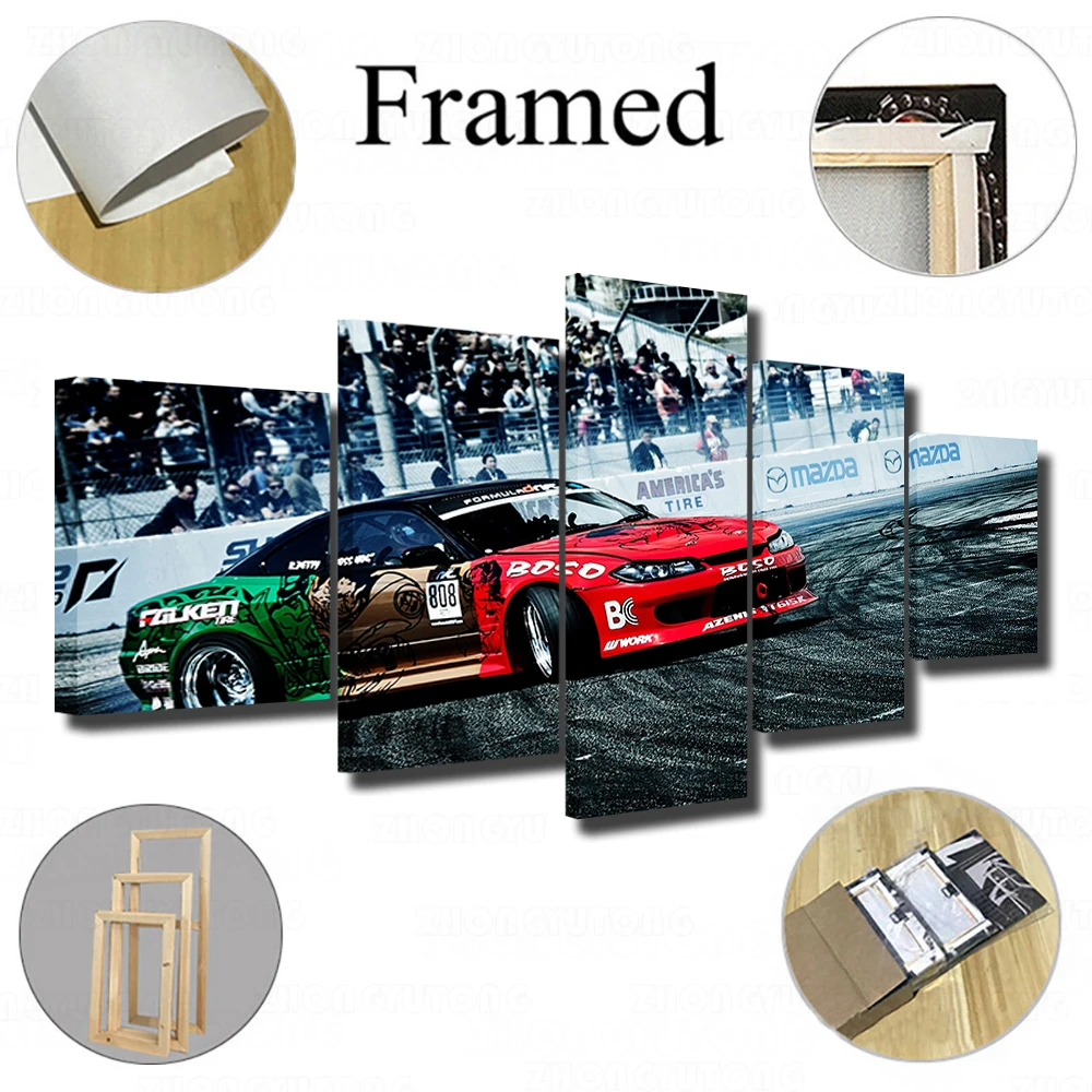 Плакаты из ткани для украшения стен в гостиную с изображением гоночного