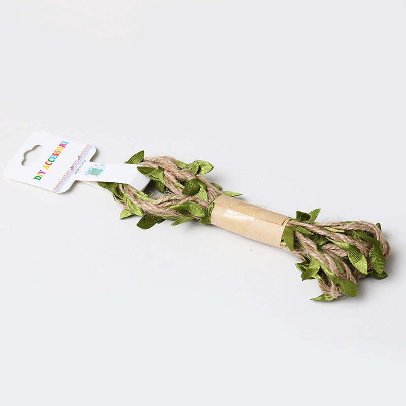 2M Simulation Green Leaves Weaving Hemp Rope DIY Wedding Birthday Decoration Rattan Gift Bouquet Packaging | Дом и сад