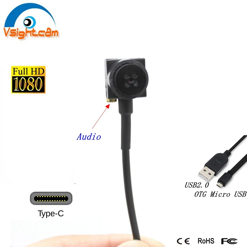 Тип C USB камера 720P 1080P микро OTG кнопка Аудио CCTV для Android мобильных телефонов Размер