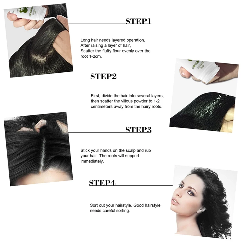 Горячая пушистая пудра для увеличения объема волос захватывает стрижку унисекс