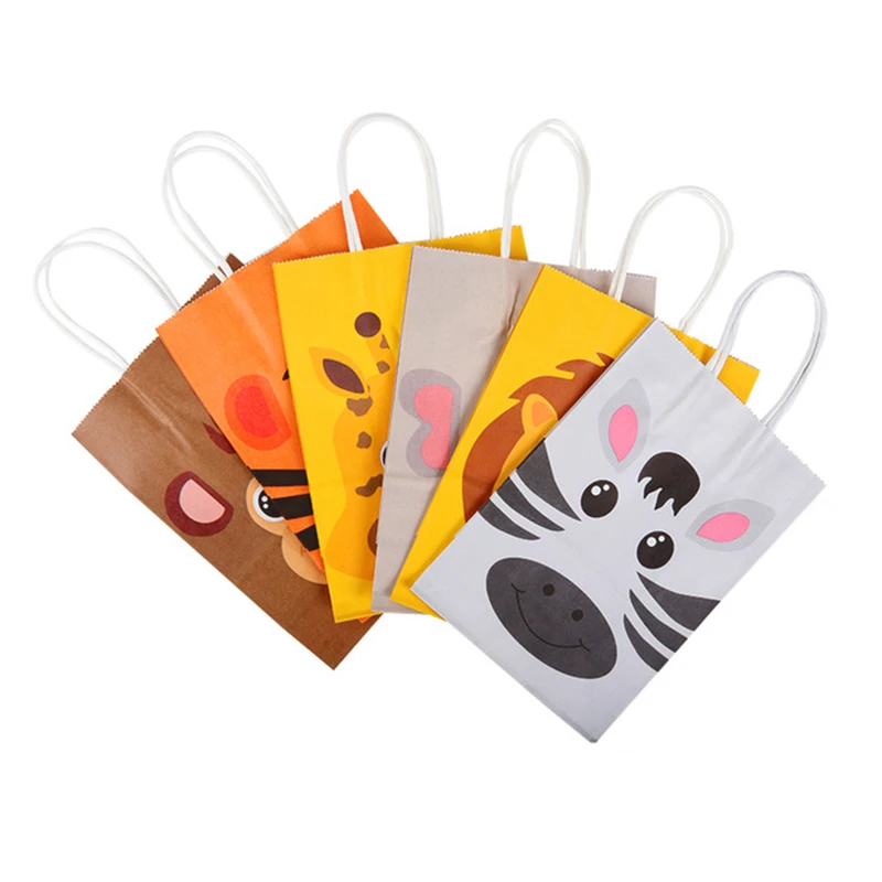 1 шт. подарочные пакеты с животными в джунглях|Подарочные сумки и упаковка| |