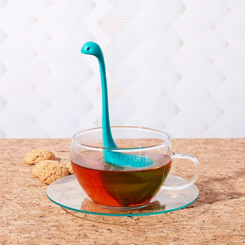Loch Ness Monster ситечко для заварки чая Силиконовый Фильтр многоразовый чайник