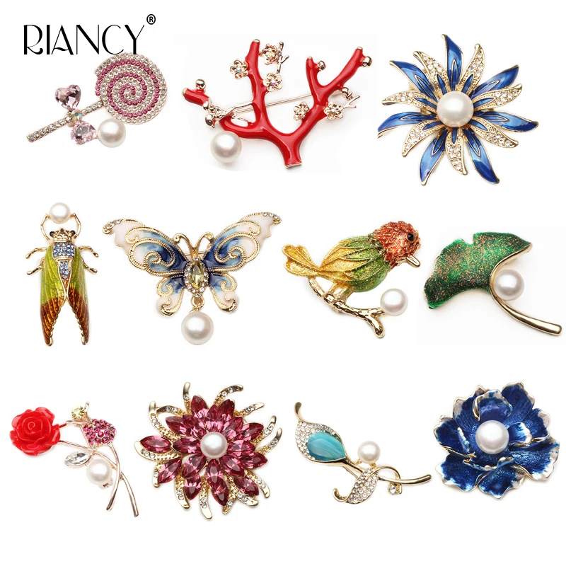 Модная женская брошка из натурального пресноводного жемчуга аксессуары заколка