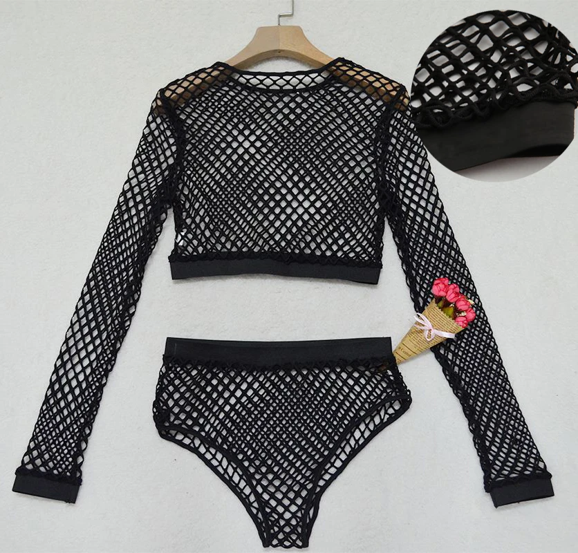 Горячая сексуальная сетчатая Babydoll Косплей Пижама крючком размера плюс нижнее